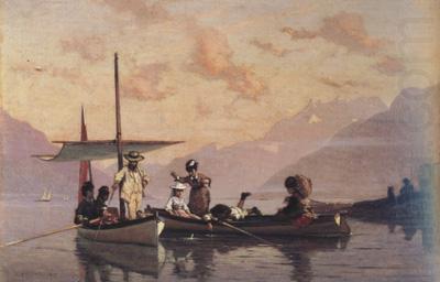 Francois Bocion The Artist with His Family Fishing at the Lake of Geneva (nn02)